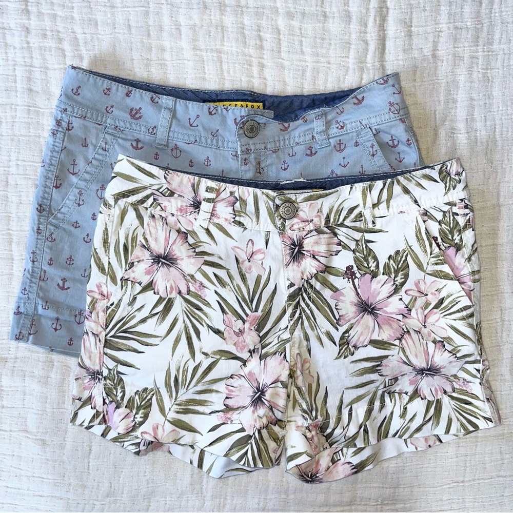 Aeropostale Bundle, Lot of 2 Hibiscus 🌺 & Anchors ⚓️ Beachcomber Shorts size 2